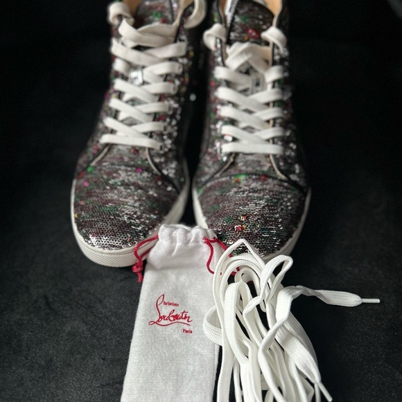 Authentic Luxury sneakers sequins classic. Red bottoms - Picture 12 of 12